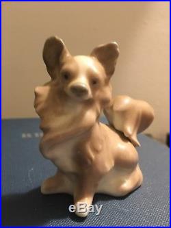 Vintage NOS Lladro Spain Papillon Butterfly Dog Figurine