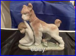 Vintage November 14 1998 Special Event Lladro Figurine Dog and Child