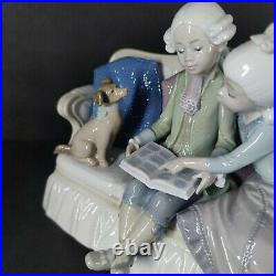 Vintage Rare LLADRO Story Time #5229 GIRL BOY COUCH DOG Retired No Box