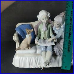 Vintage Rare LLADRO Story Time #5229 GIRL BOY COUCH DOG Retired No Box