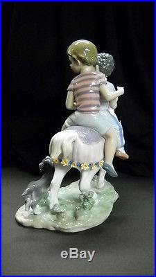 Vintage Retired Lladro #6430 PONY RIDE Children on Fancy Pony withDog (Mint)