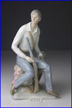 Vintage Zaphir Lladro Porcelain Figurine Hunter with a Dog Rare