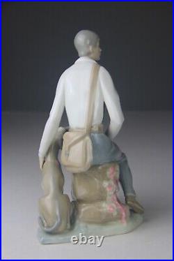 Vintage Zaphir Lladro Porcelain Figurine Hunter with a Dog Rare