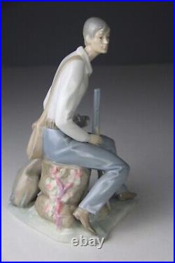 Vintage Zaphir Lladro Porcelain Figurine Hunter with a Dog Rare