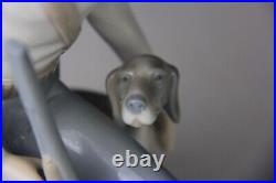 Vintage Zaphir Lladro Porcelain Figurine Hunter with a Dog Rare