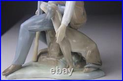 Vintage Zaphir Lladro Porcelain Figurine Hunter with a Dog Rare