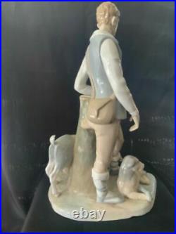 Vintage Zaphir Lladro Porcelain Figurine Shepherd with Dog and Goats