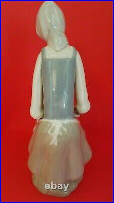 Vintage lladro''seconds'' porcelain figurine girl with dogs 10 1/2'' tall