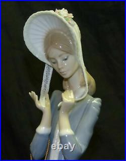 Vtg 13 Lladro Stepping Out Lady Afghan Hound Dog Figurine 1537 by Juan Huerta