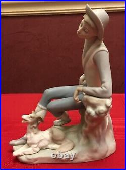 Vtg Lladro Figurine SIGNED by Vicente Lladro Shepherd Boy with Dog #4659 Matte