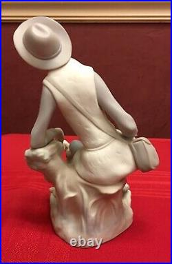 Vtg Lladro Figurine SIGNED by Vicente Lladro Shepherd Boy with Dog #4659 Matte