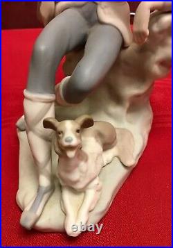 Vtg Lladro Figurine SIGNED by Vicente Lladro Shepherd Boy with Dog #4659 Matte