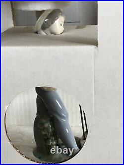 Vtg Lladro Saturday Child #6021 Boy With Wagon Dog Figurine